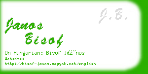 janos bisof business card